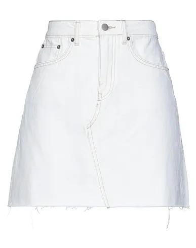 White Gabardine Mini skirt