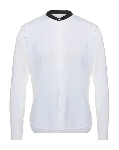 White Gabardine Patterned shirt