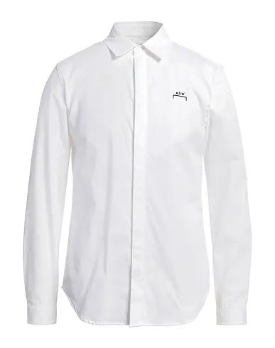 White Gabardine Solid color shirt
