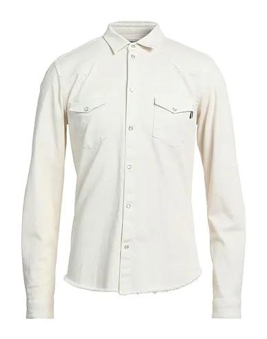 White Gabardine Solid color shirt