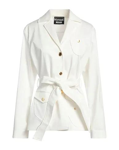 White Gabardine Solid color shirts & blouses
