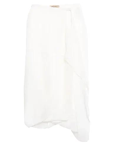 White Gauze Midi skirt