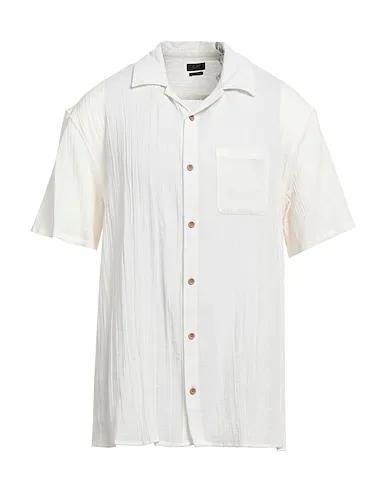 White Gauze Solid color shirt