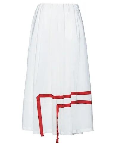 White Grosgrain Maxi Skirts