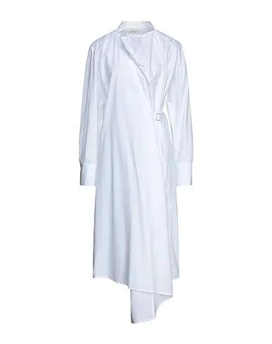 White Grosgrain Midi dress