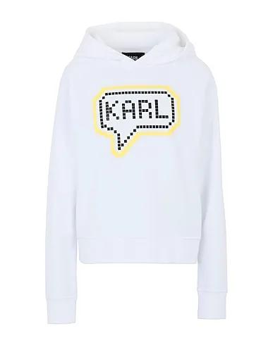 White Hooded sweatshirt KARL PIXEL HOODIE
