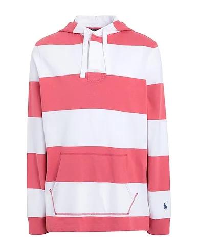 White Hooded sweatshirt STRIPED JERSEY HOODED RUGBY SHIRT
