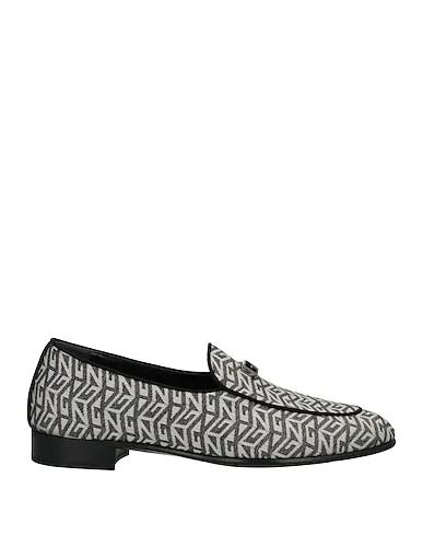 White Jacquard Loafers
