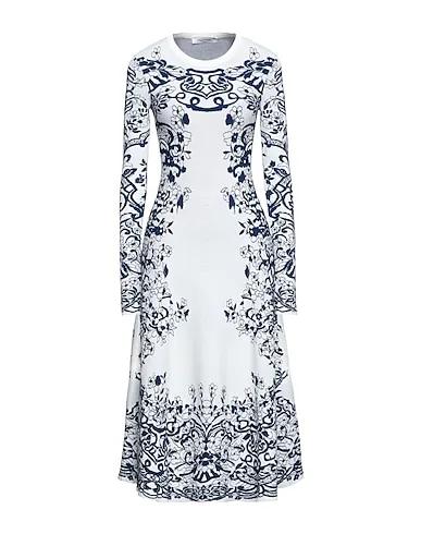 White Jacquard Midi dress