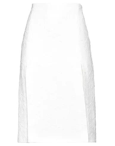 White Jacquard Midi skirt