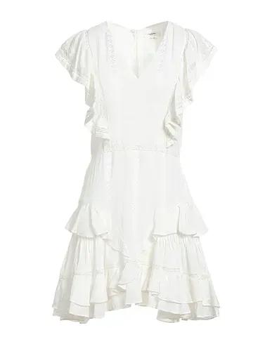 White Jacquard Short dress