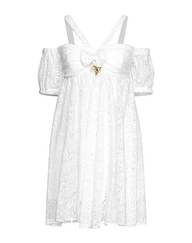White Jacquard Short dress