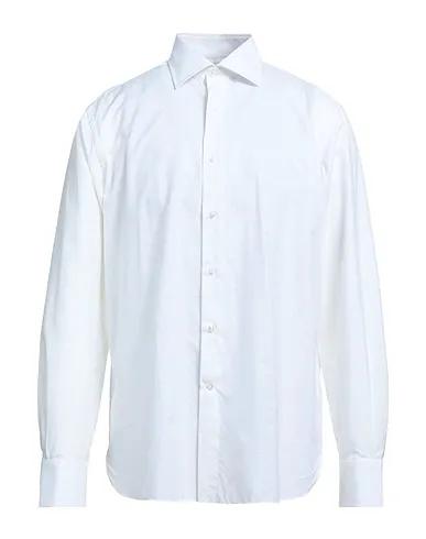 White Jacquard Solid color shirt