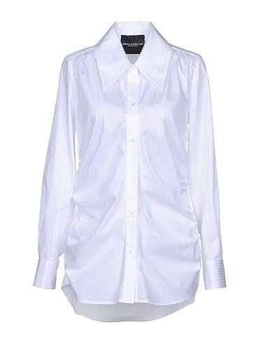 White Jacquard Striped shirt