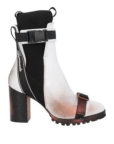White Jersey Ankle boot
