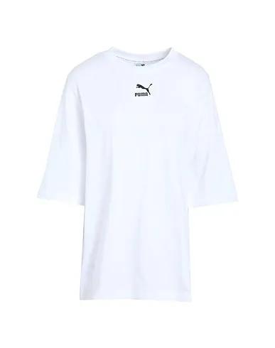 White Jersey Basic T-shirt Classics Oversized Tee

