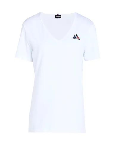 White Jersey Basic T-shirt ESS Tee SS Col V N°1 W 
