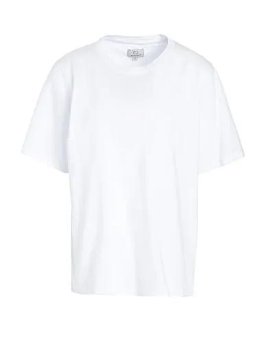 White Jersey Basic T-shirt LOGO T-SHIRT 
