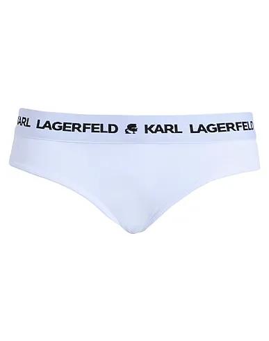 White Jersey Brief Logo Hipsters		

