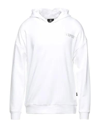 White Jersey Hooded sweatshirt
