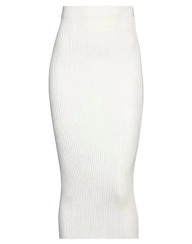 White Jersey Midi skirt