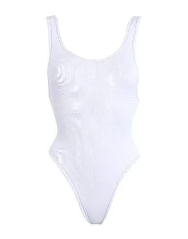 White Jersey One-piece swimsuits RUBY
