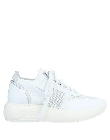 White Jersey Sneakers
