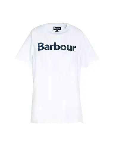 White Jersey T-shirt Barbour Logo Tee
