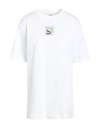 White Jersey T-shirt Brand Love Relaxed Tee
