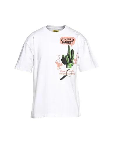 White Jersey T-shirt GROWTH MARKET T-SHIRT