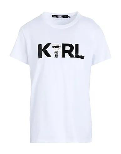 White Jersey T-shirt IKONIK 2.0 KARL LOGO T-SHIRT
