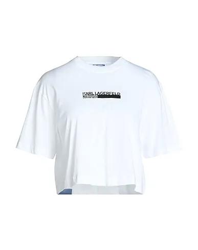 White Jersey T-shirt KLJ BOXY REGULAR SSLV TEE
