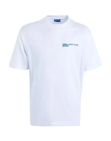 White Jersey T-shirt KLJ RELAXED BOX LOGO SSVL TEE

