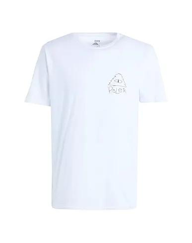 White Jersey T-shirt Poler Scribble Tee
