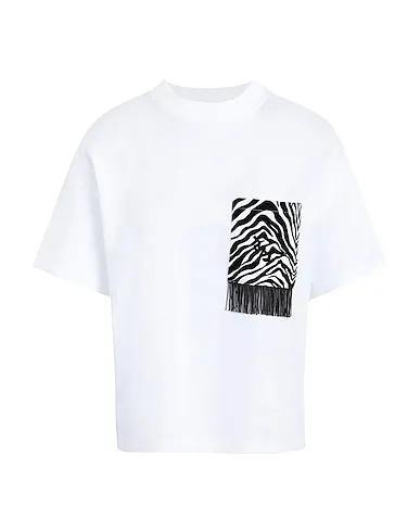 White Jersey T-shirt ZEBRA POCKET T-SHIRT
