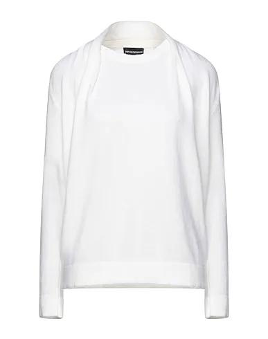 White Knitted Cashmere blend
