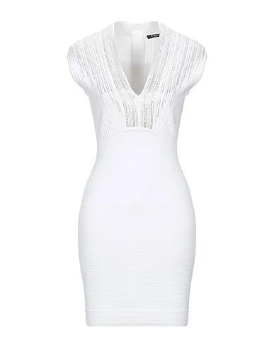 White Knitted Elegant dress