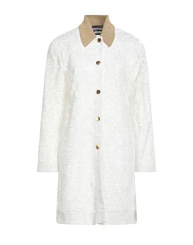 White Knitted Full-length jacket