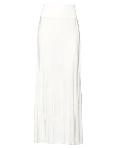 White Knitted Maxi Skirts