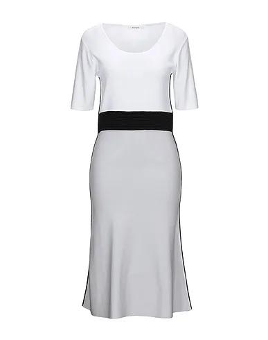 White Knitted Midi dress