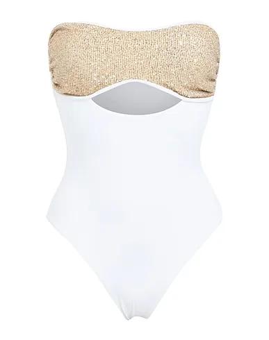 White Knitted One-piece swimsuits