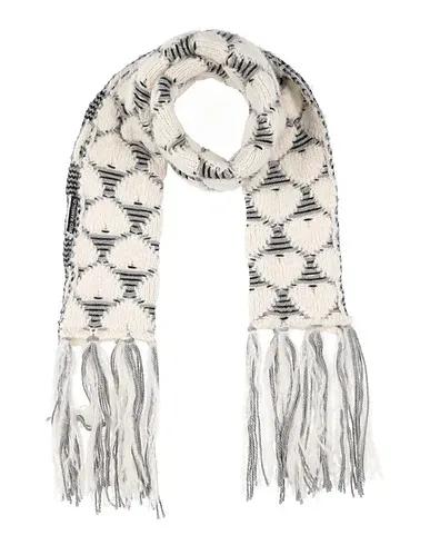 White Knitted Scarves and foulards
