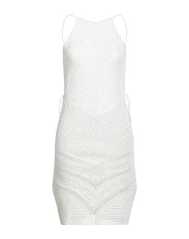 White Knitted Short dress