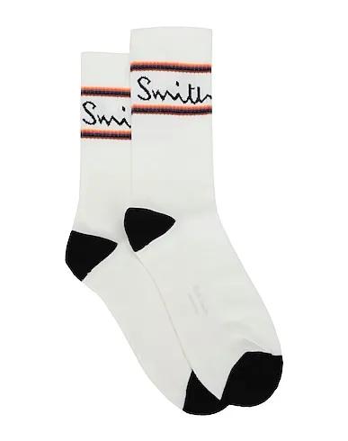 White Knitted Short socks MEN SOCK LOGO
