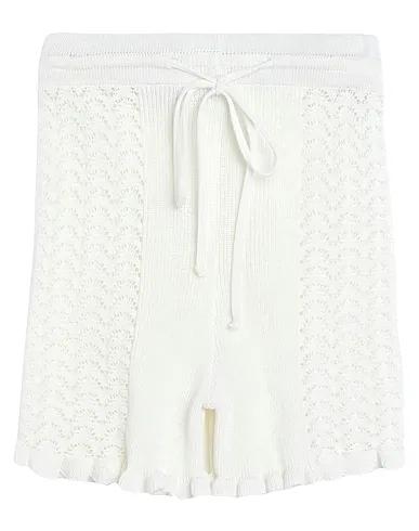 White Knitted Shorts & Bermuda