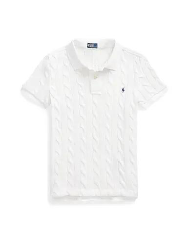 White Knitted Sweater SS CBL POLO-SHORT SLEEVE-POLO SHIRT

