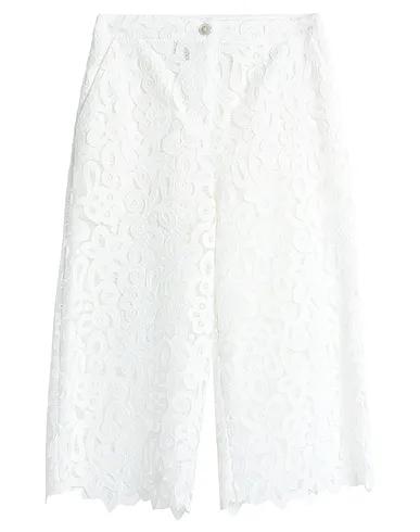 White Lace Cropped pants & culottes