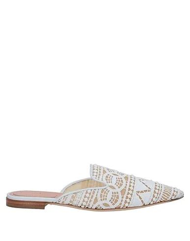 White Lace Mules and clogs