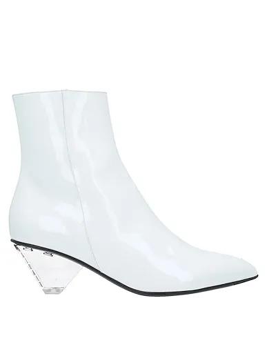 White Leather Ankle boot