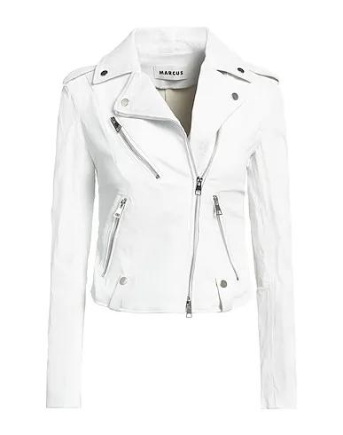 White Leather Biker jacket